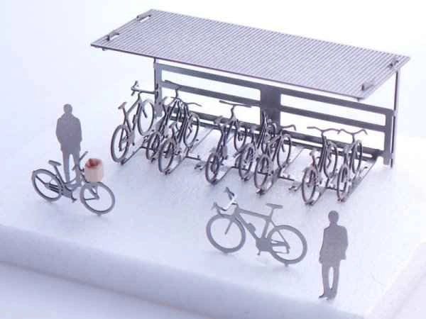 Mini Japanese N-gauge Bicycle Parking Set (10 units) - photo 3