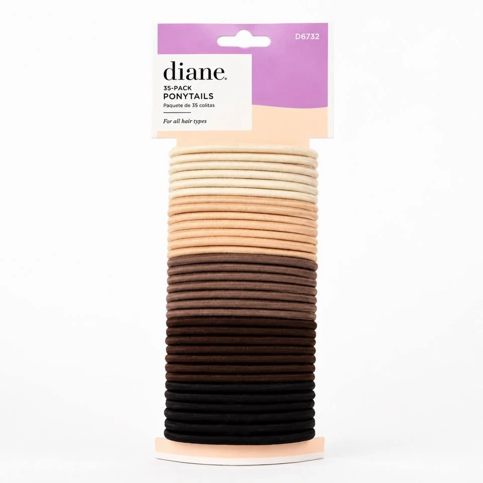 33 Hair Elastics – Neutral Colors | Soft & No-Damage Hair Ties