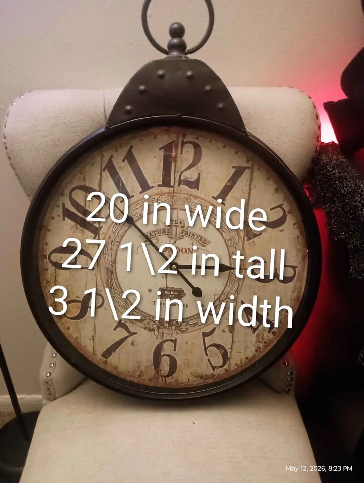 Large Stop Watch Looking Clock - photo 2
