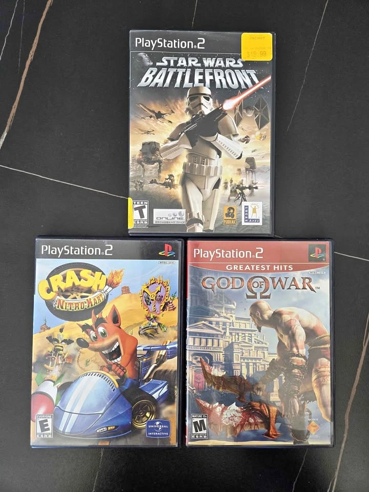 PlayStation 2 Games - God of War, Star Wars Battlefront, Crash