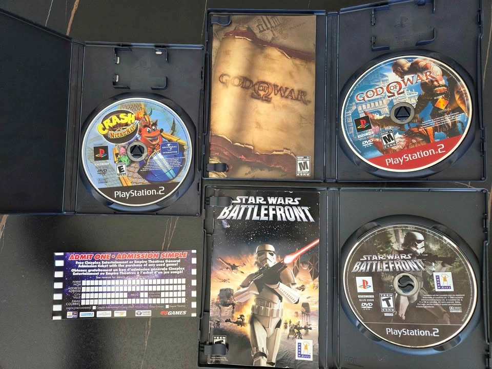 PlayStation 2 Games - God of War, Star Wars Battlefront, Crash - photo 2