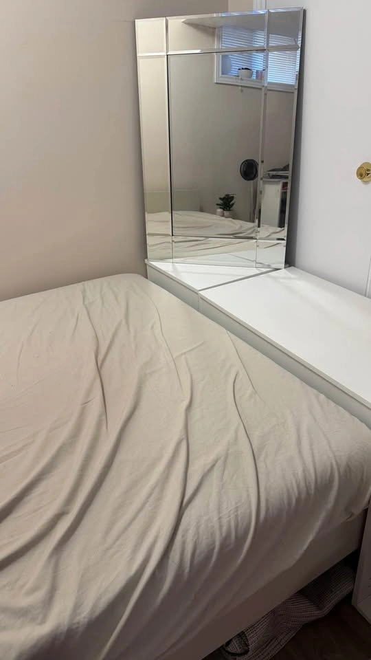 White IKEA Double Bed Frame - photo 3