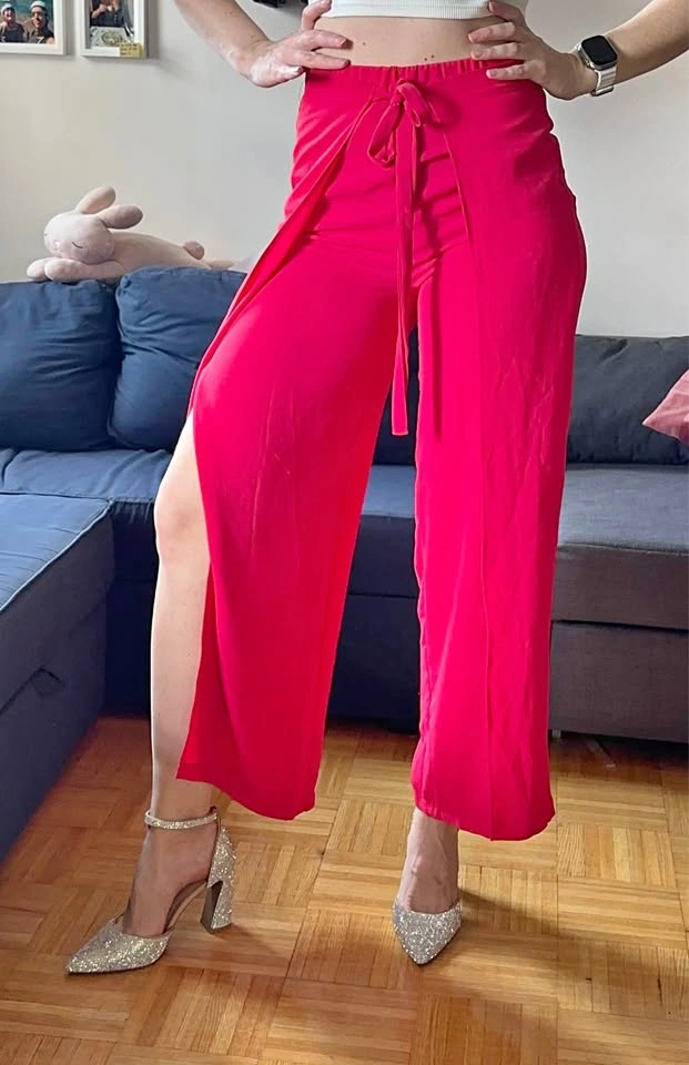 Red flare Zara pants size M BNWT