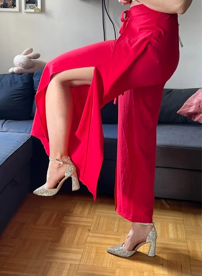 Red flare Zara pants size M BNWT - photo 3