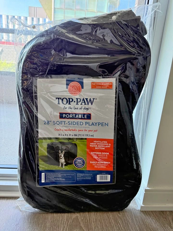 TOP-PAW 28 inch Soft-Sided Playpen for dogs