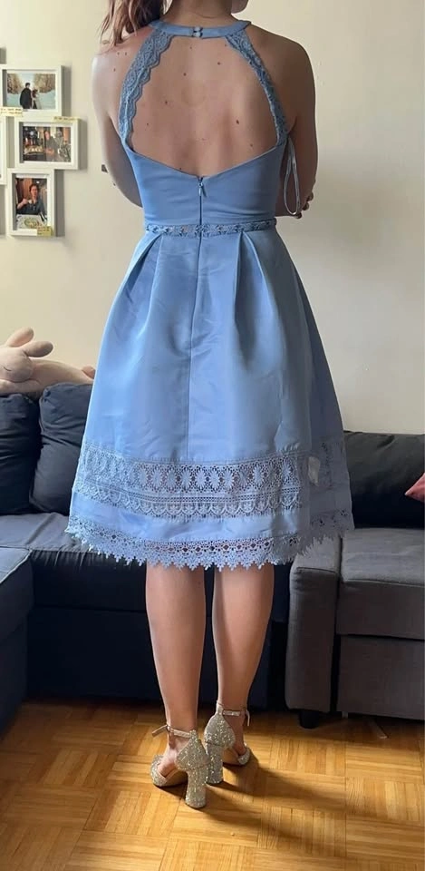 Blue A-line Dress - Size UK 10 (US M) - photo 2