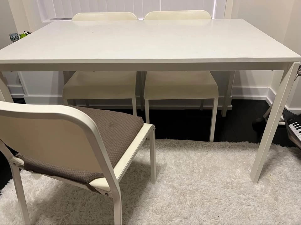 IKEA Melltorp Dining Table w/ 4 chairs & cushions - photo 2