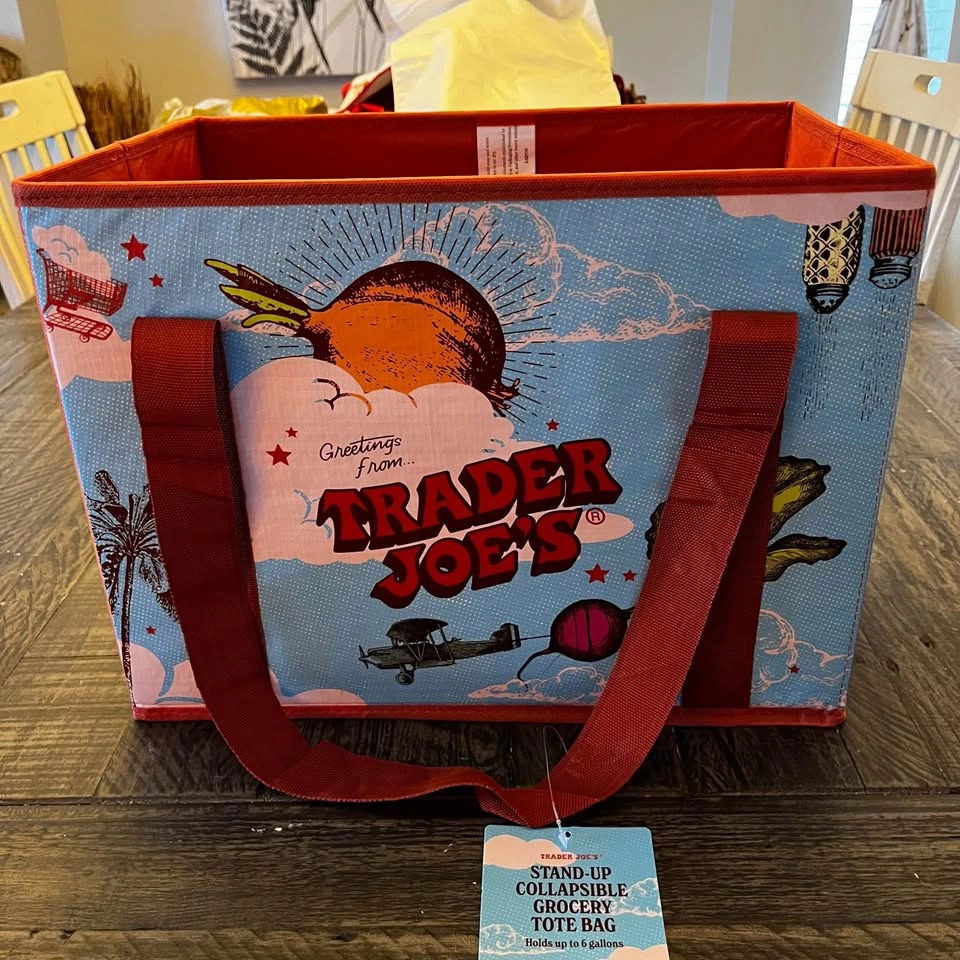 Trader Joe's Stand Up Collapsible Grocery Tote Bag (2-Pack) - photo 3