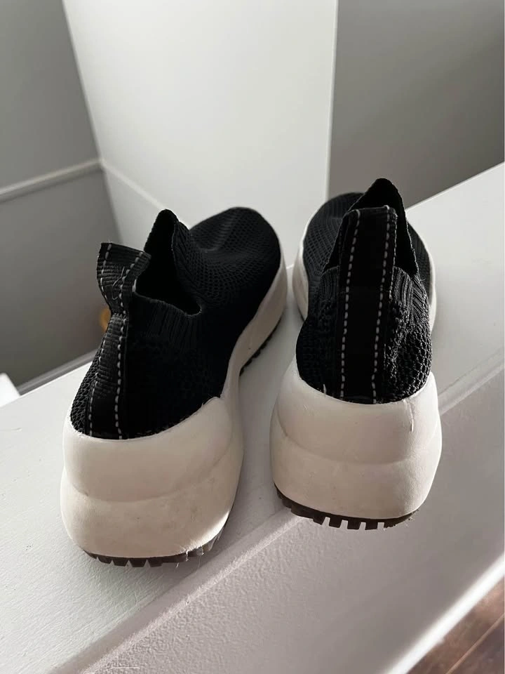 ZARA Fabric Stretch Sock Black Sneakers Size 6 - photo 2