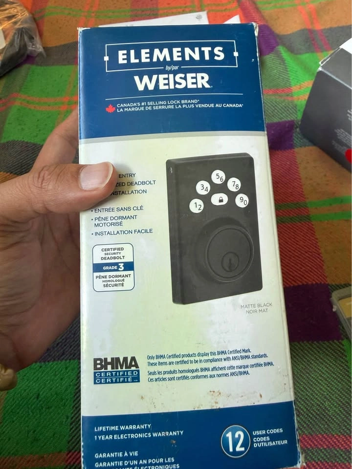 Weiser Elements Matte Black Keyless Lock - photo 2