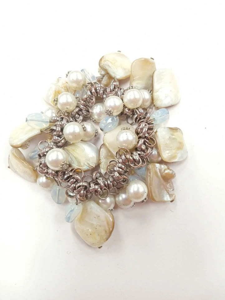 Stretchy Bracelet For Parts - Faux Pearl, Mother of Pearl, Opali - photo 2