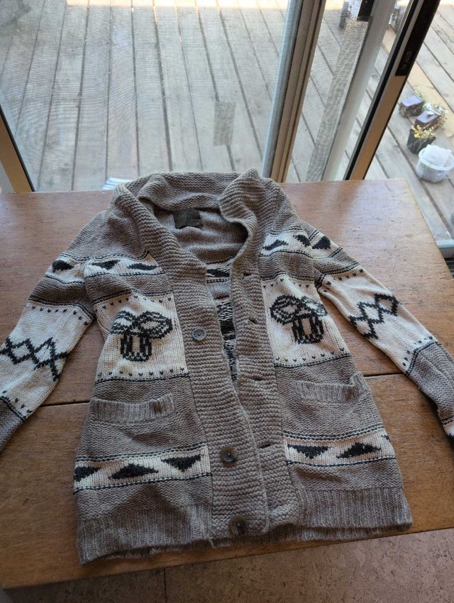 TNA Lambswool Cardigan Medium Womens