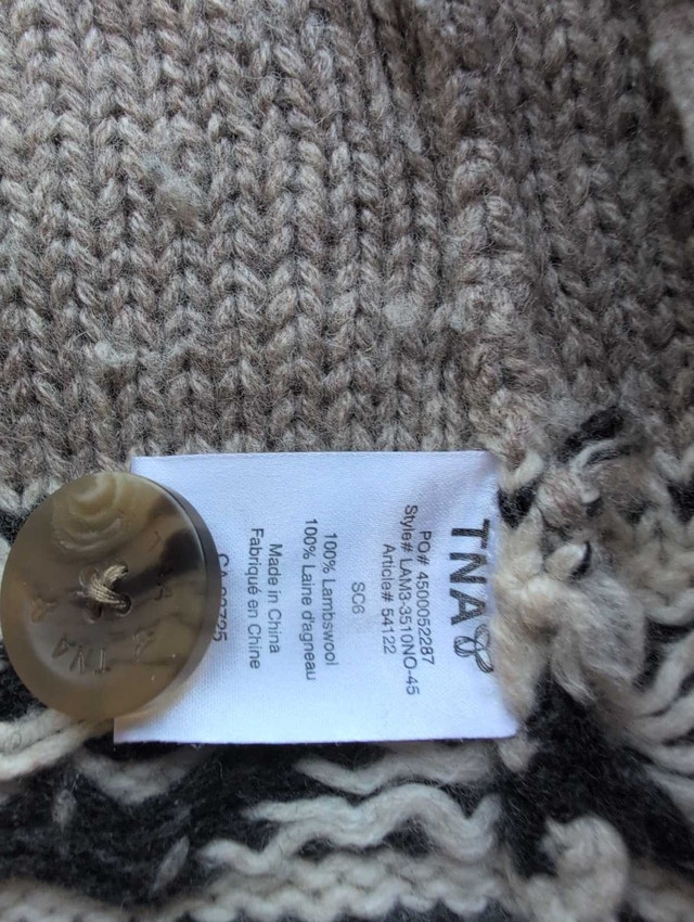 TNA Lambswool Cardigan Medium Womens - photo 3