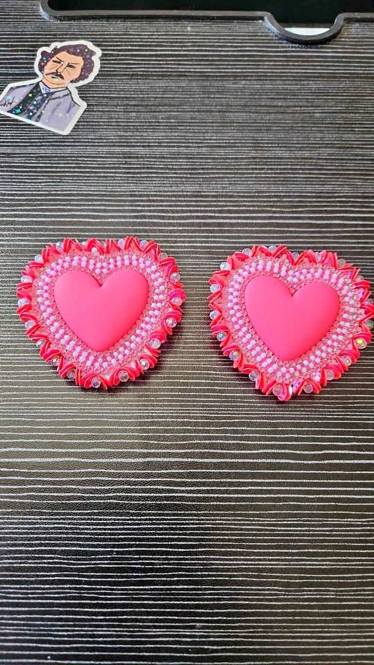 Indigenous Made Gorgeous Hot Pink Beaded Earrings