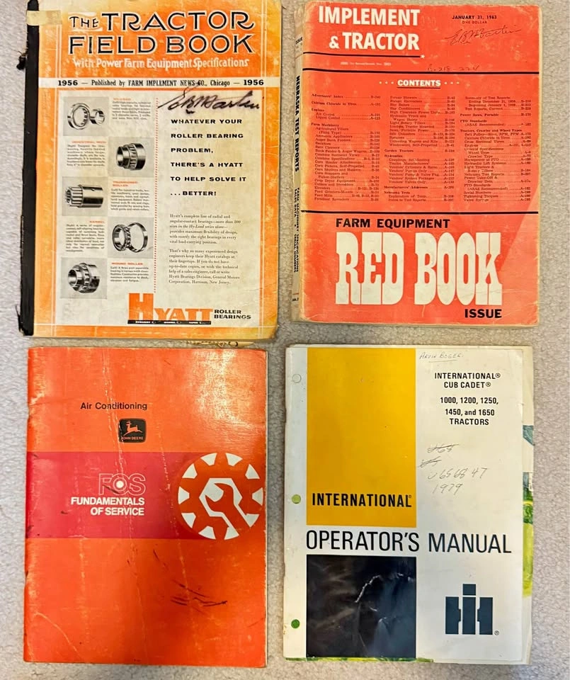 Vintage Farm Tractor Equipment Manuals Lot