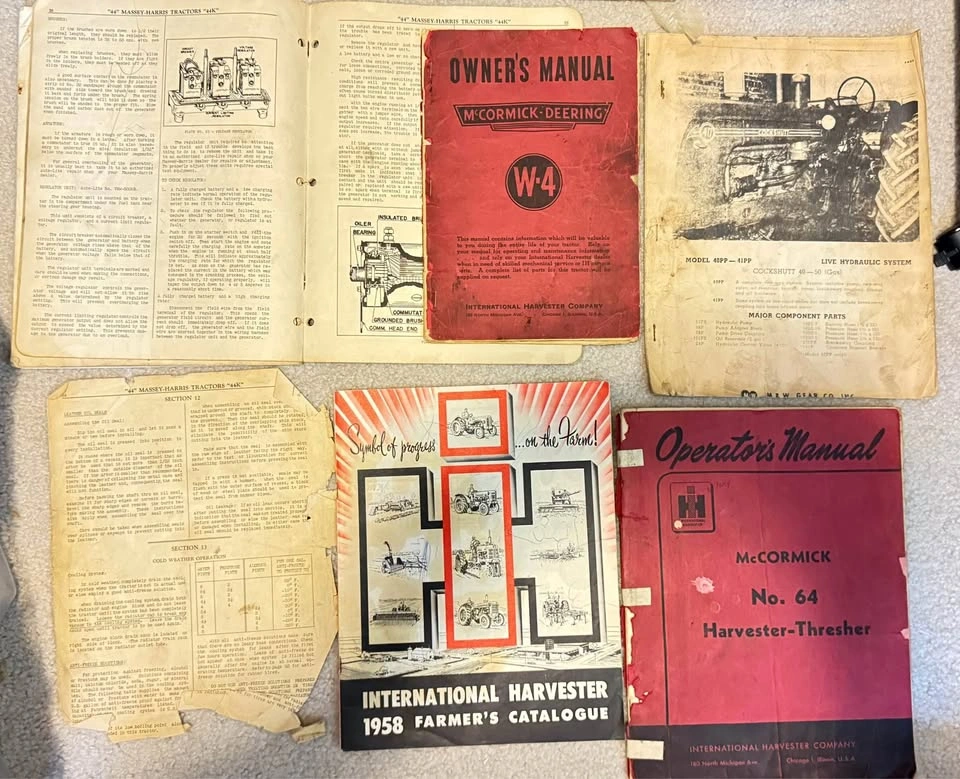 Vintage McCormick Tractor Manuals & Catalogs