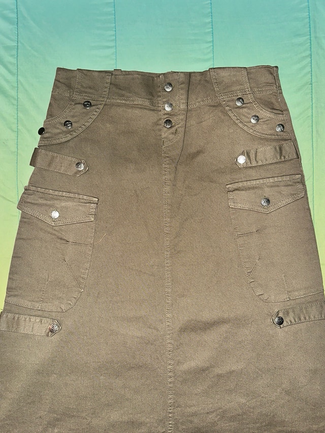 RT green utility cargo maxi skirt size L-XL - photo 3