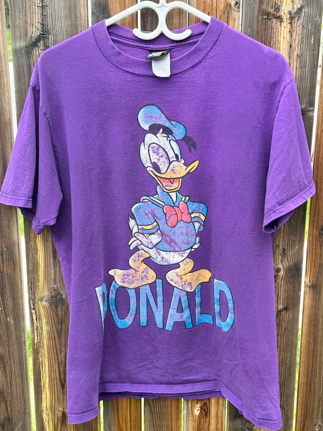 Vintage 90s Purple Donald Duck T-Shirt - photo 2