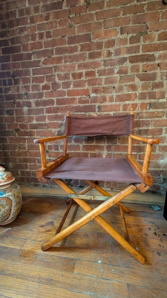 Vintage wooden director's chair - photo 2