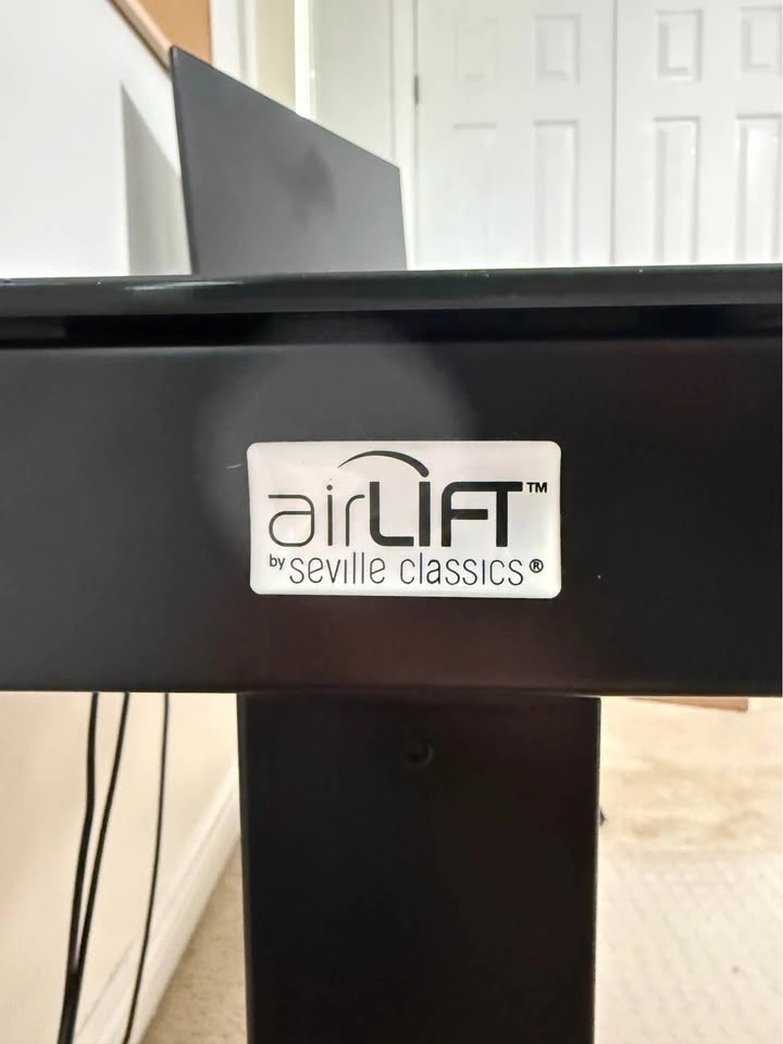 Seville Classics Modern Black Sit Stand Desk - photo 2