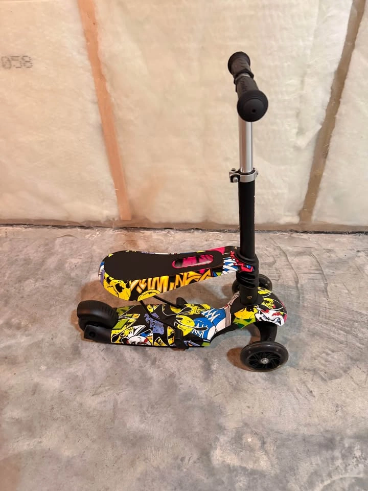 Kids 3-Wheel Scooter with Seat – Adjustable Handlebar - photo 2