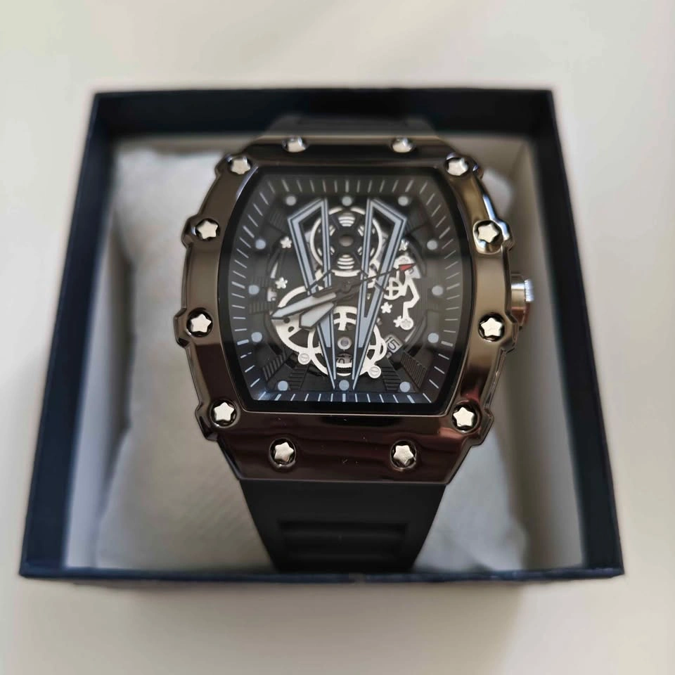 Brand New Big Skeleton Watches – Gold & Piano Black | Still in B - photo 3
