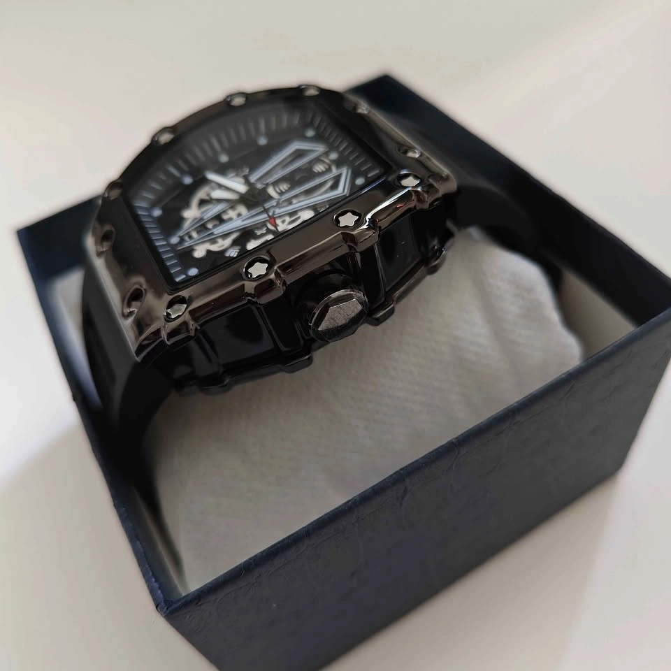 Brand New Big Skeleton Watches – Gold & Piano Black | Still in B - photo 4