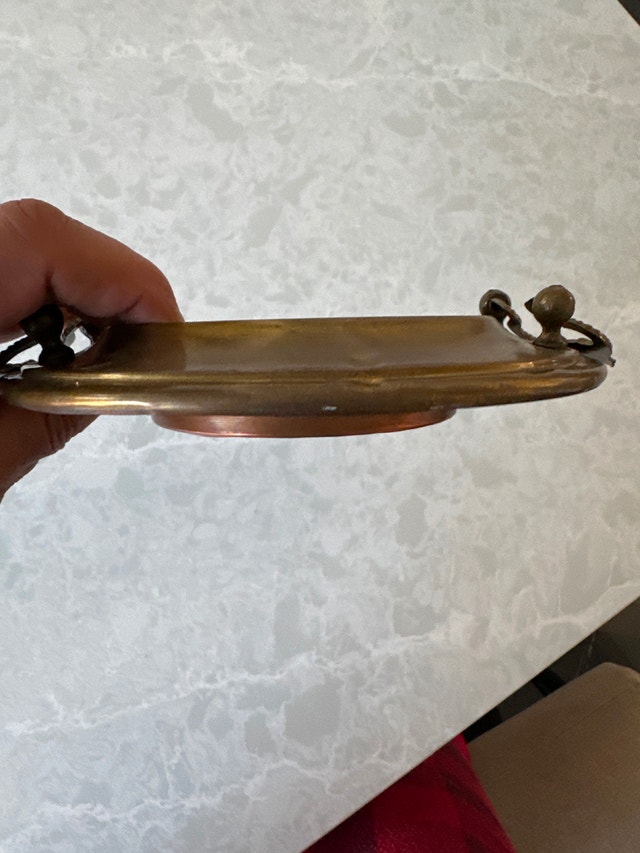 Antique European Brass and Copper Brazier Bowl - photo 4