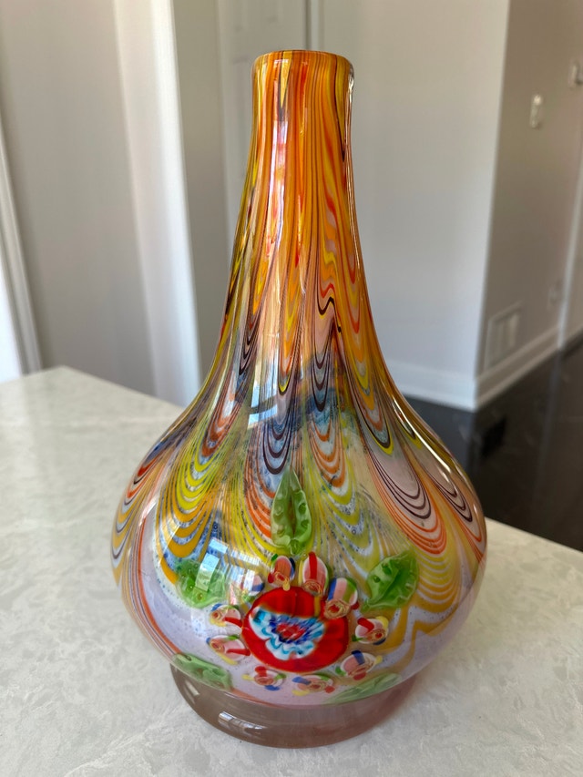 Murano Millefiori Glass Vase - 12" Tall - photo 2