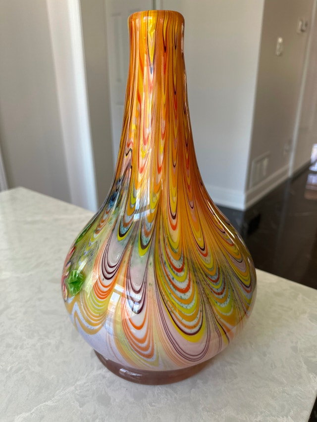 Murano Millefiori Glass Vase - 12" Tall - photo 3