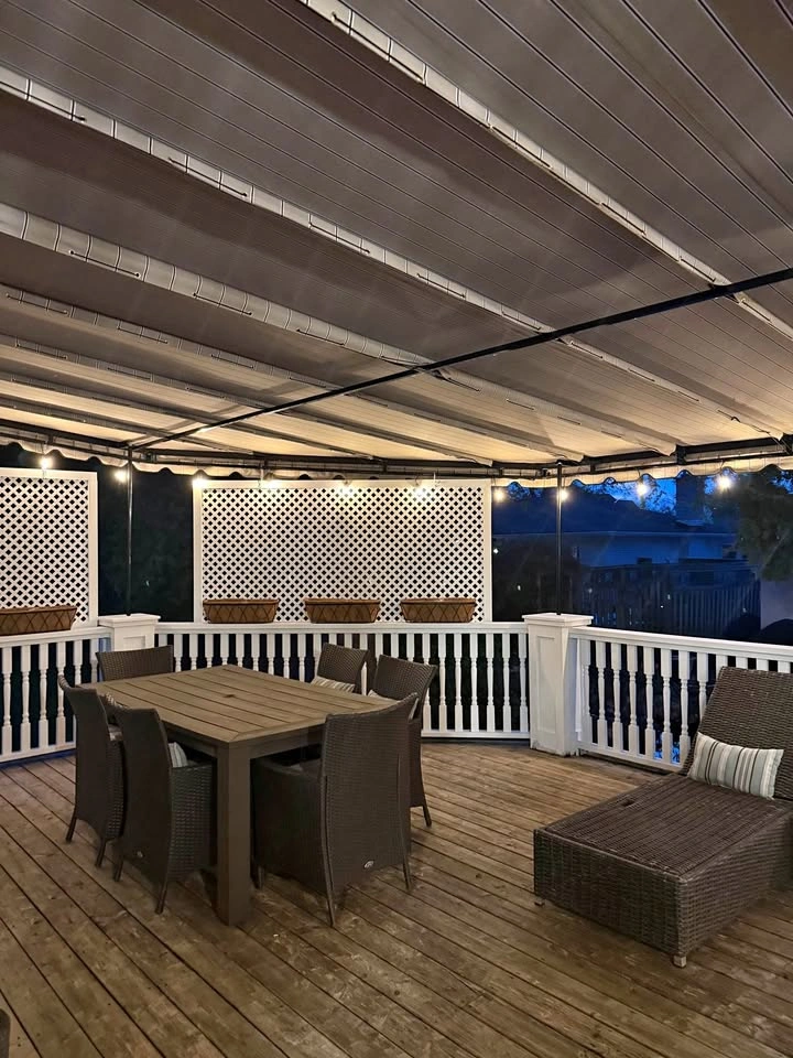 Patio Table, Lounges, and Umbrella - Hampton Bay