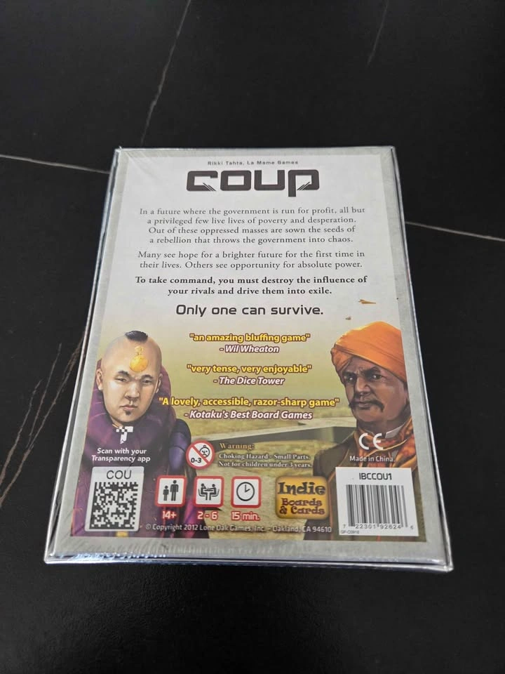 COUP Board Game - NEW - photo 2