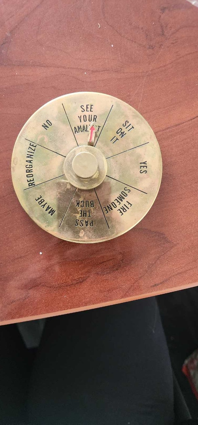 Brass Executive Decision Maker Desk Toy
