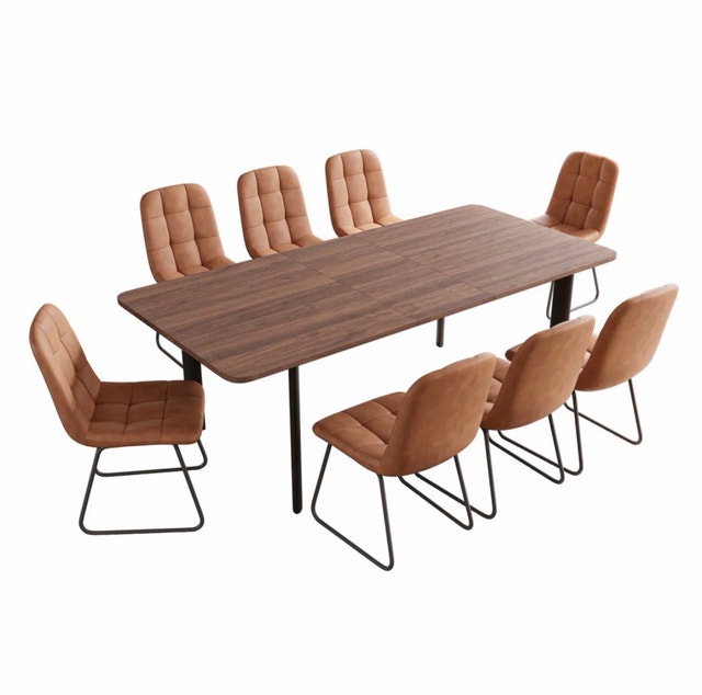 Extendable Rectangular Dining Table (63"-78.7") NO CHAIRS