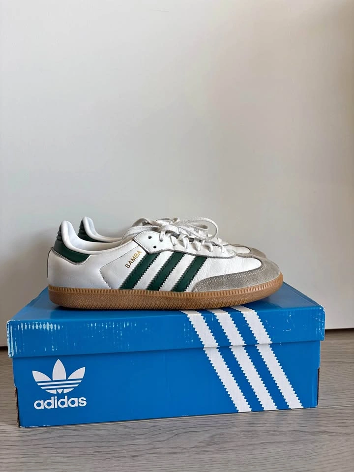 Adidas Samba OG White/Dark Green US W7.5/M6.5