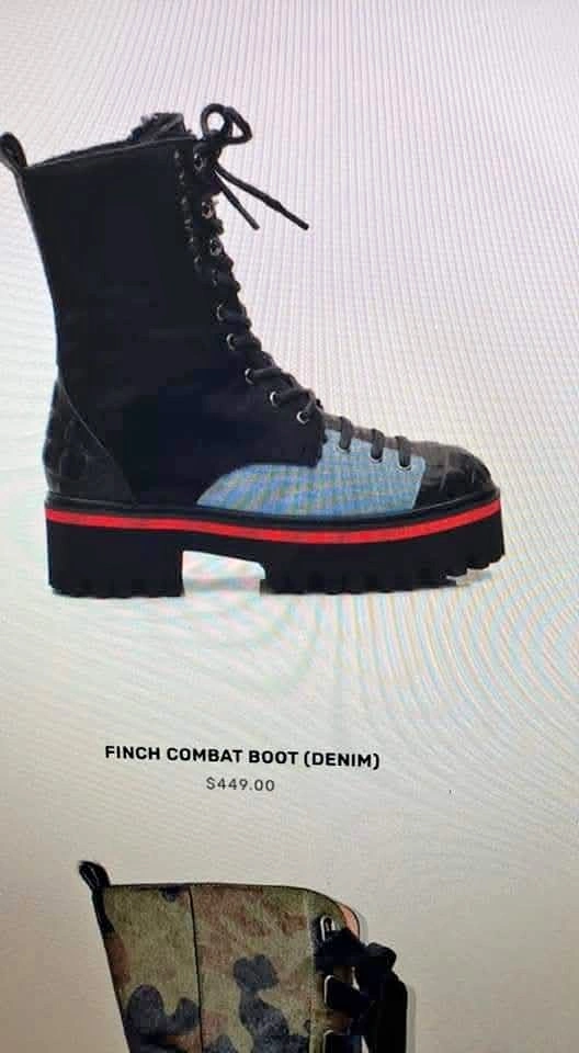 Finch Combat Boot Denim