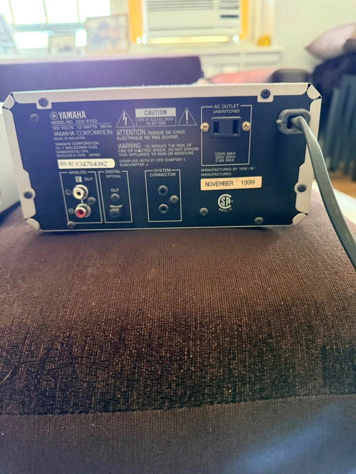 Yamaha Natural Sound Stereo System CDX-E100 RX-E100 Speakers - photo 3