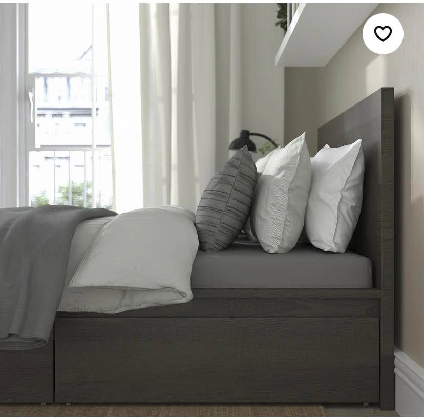 IKEA MALM Queen Bed Frame w/ 4 Drawers - photo 2