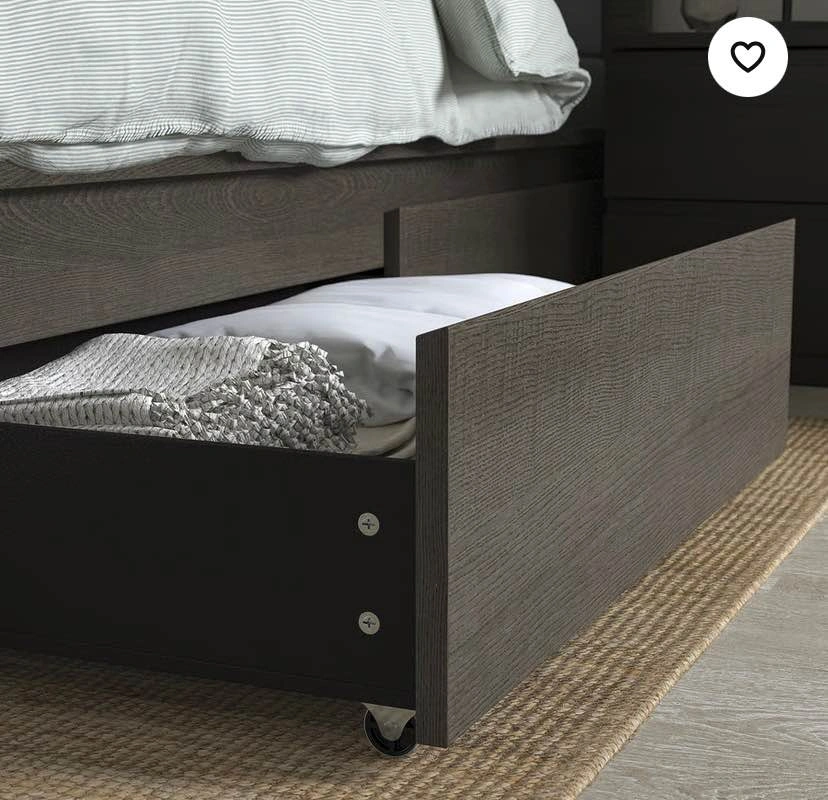 IKEA MALM Queen Bed Frame w/ 4 Drawers - photo 3