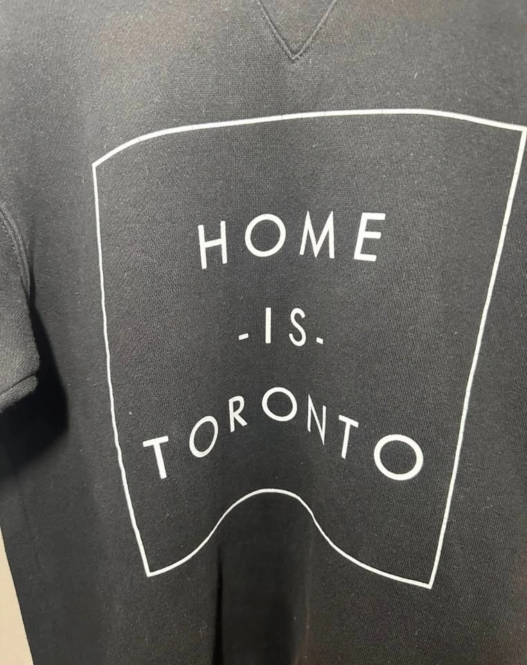 PEACE COLLECTIVE Black Crewneck Sweatshirt Home Is Toronto XS - photo 2