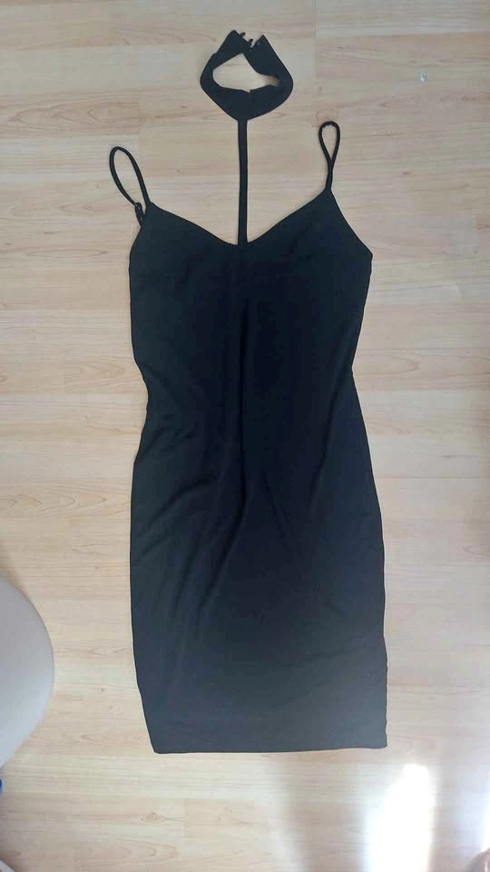Forever 21 Black Halter Neck Mini Dress - Size L