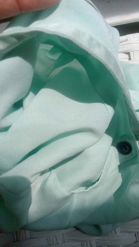 Calvin Klein Mint Green Collarless Blouse XS - photo 3