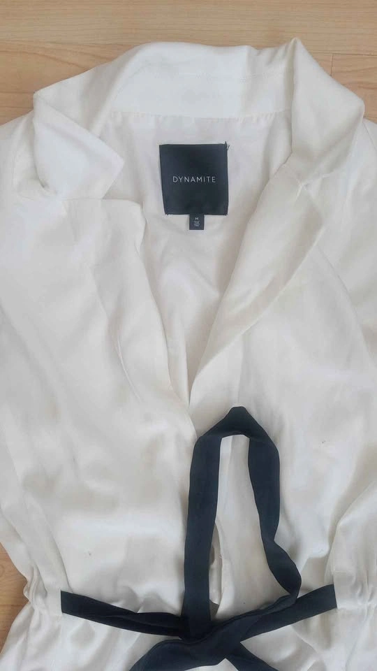 Dynamite white sleeveless long cardigan M - photo 3