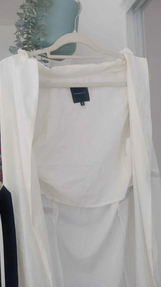 Dynamite white sleeveless long cardigan M - photo 4