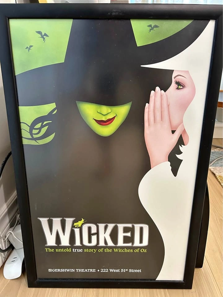 Framed Wicked Musical Poster - Gershwin Theatre, NY
