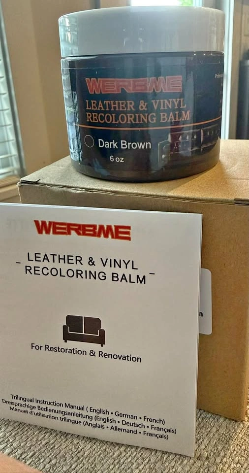Leather and vinyl recoloring balm kit