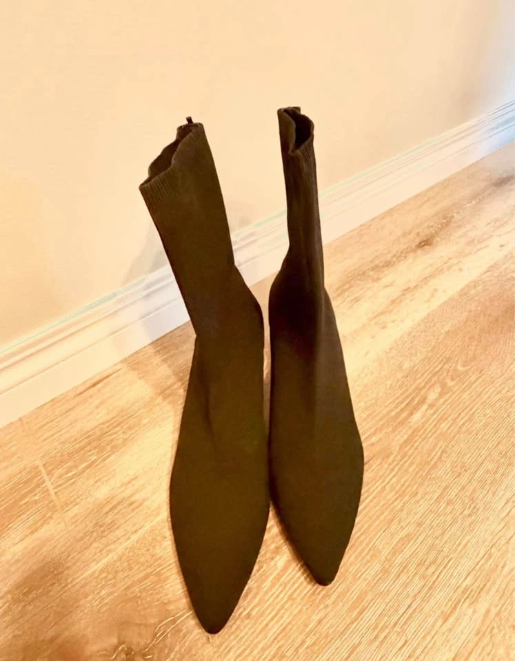 ZARA Black Sock Boots Size 36 - photo 2