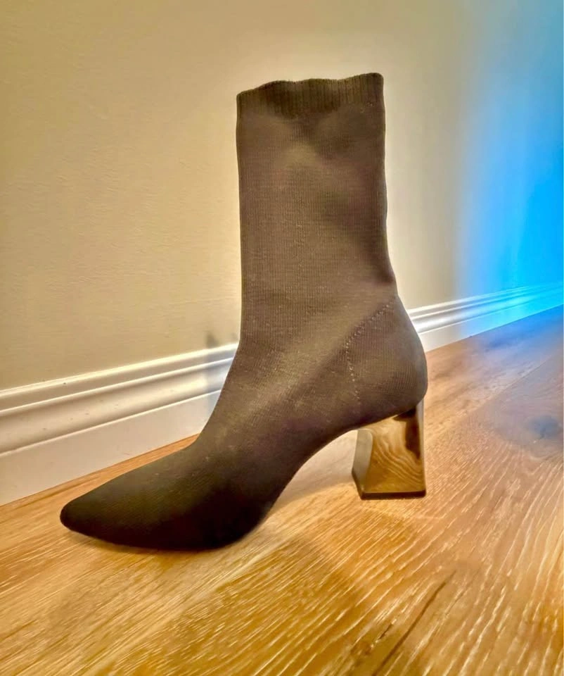 ZARA Black Sock Boots Size 36 - photo 4