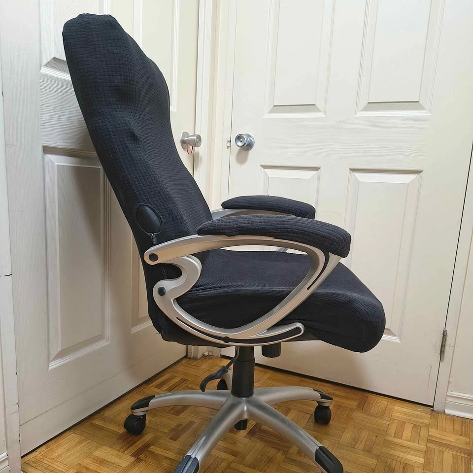 High-Back Office Chair with Black Fabric Cover - photo 3