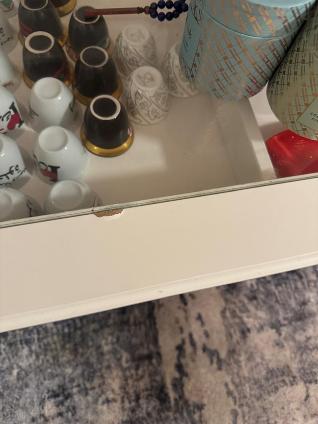 IKEA LIATORP Glass Top Coffee Table With Storage & Drawer - photo 5